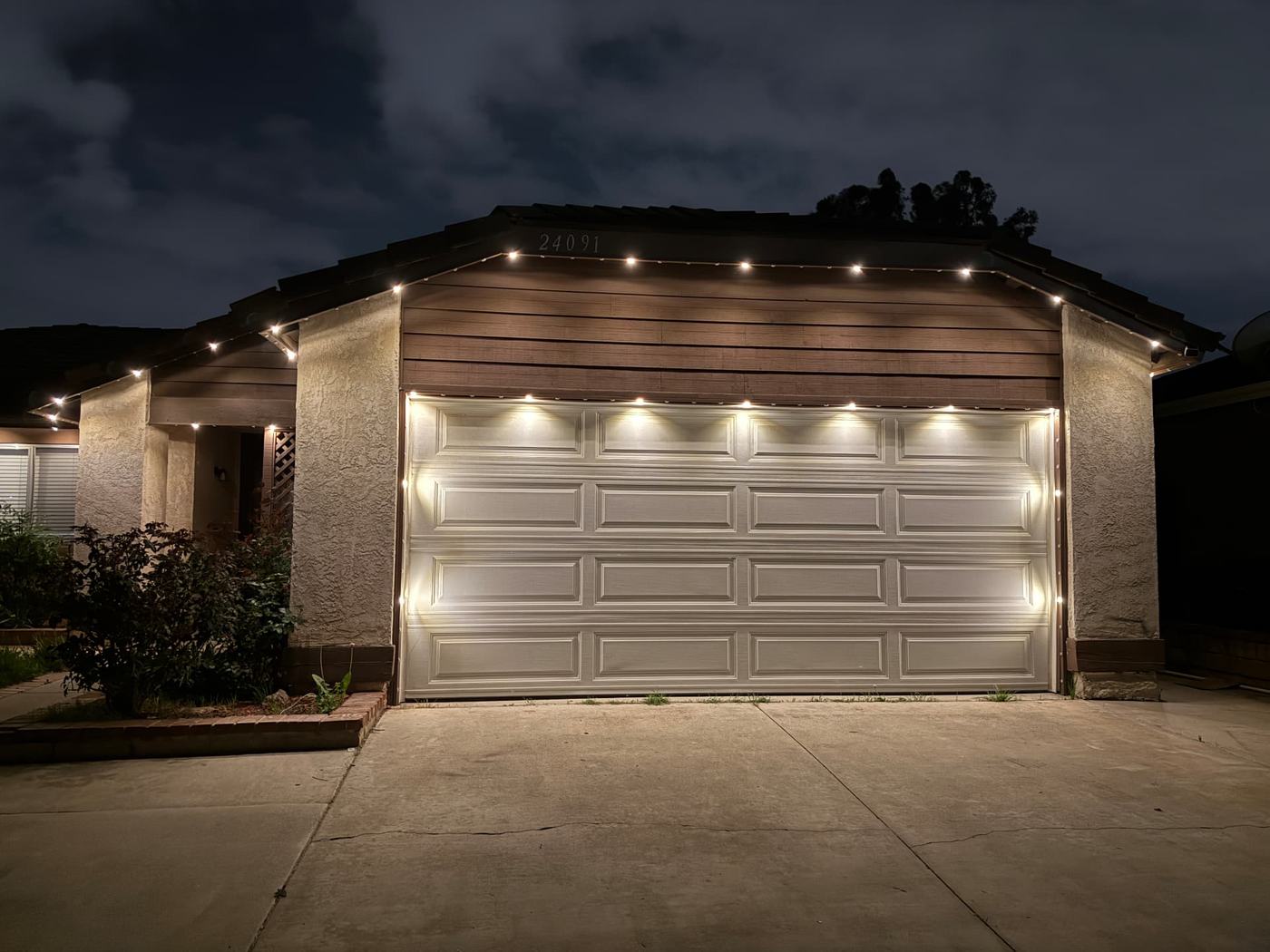 Garages & Driveways permanent lighting